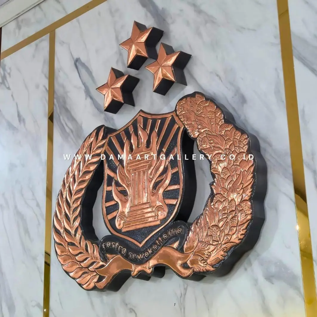 Logo Polri Material Tembaga